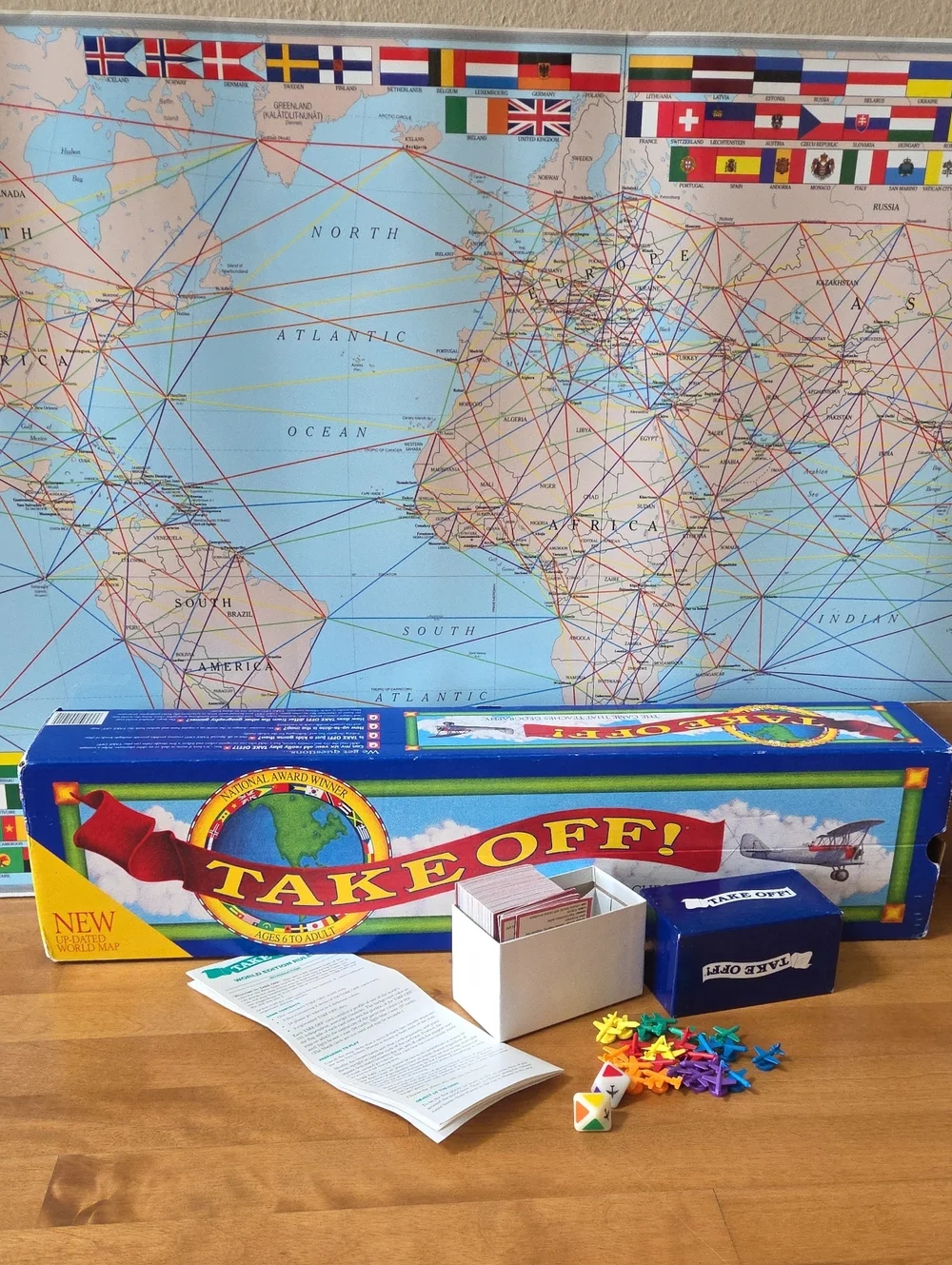 Take Off! Board Game World Edition The Game That Teaches Geography 1994 Complete